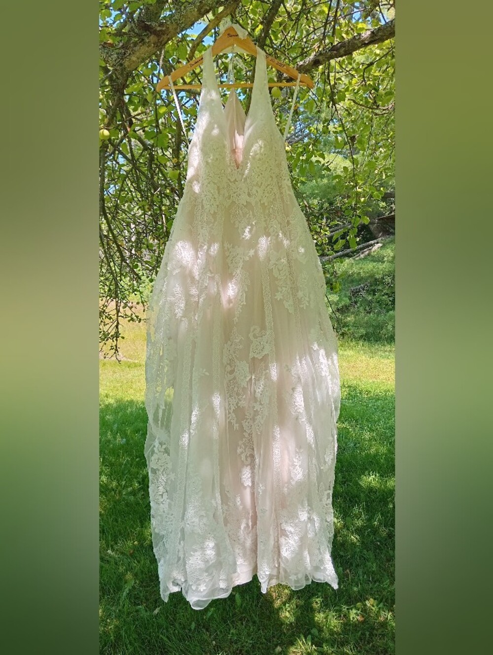 Lillian West Lace Ivory Wedding Dress Size 12